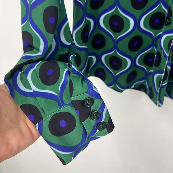 Truth by Republic retro print button front shirt M - Picture 7 of 9